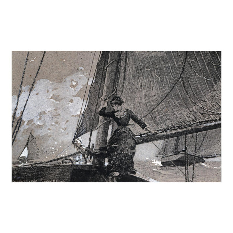 Yachting Girl par Winslow Homer - Estampe numérique, H 16 po x l 20 po