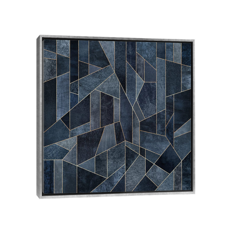 "Skyscraper I" par Elisabeth Fredriksson-impression d’art graphique, H 37 po x l 37 po x P 1,5 po, Toile avec cadre argenté