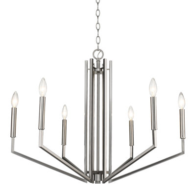 Lustree 6 lumières façon bougie/classique Hasson