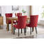 2 pièces de chaises de salle à manger rembourrées en velours, bourgogne. Style élégant, coussin éponge à rebond élevé, base en bois massif Classic 2, siège confortable, pieds-240074594
