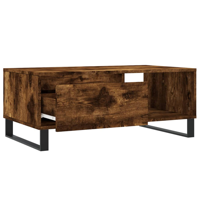 Miru Coffee Table with Storage, Smoked Oak