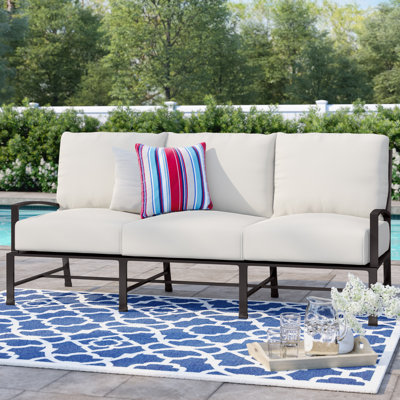 La Jolla 76 " W Straight Patio Sofa with Cushions