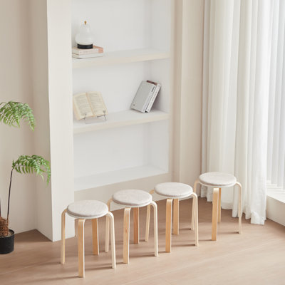 Ensemble de 4 tabourets empilables