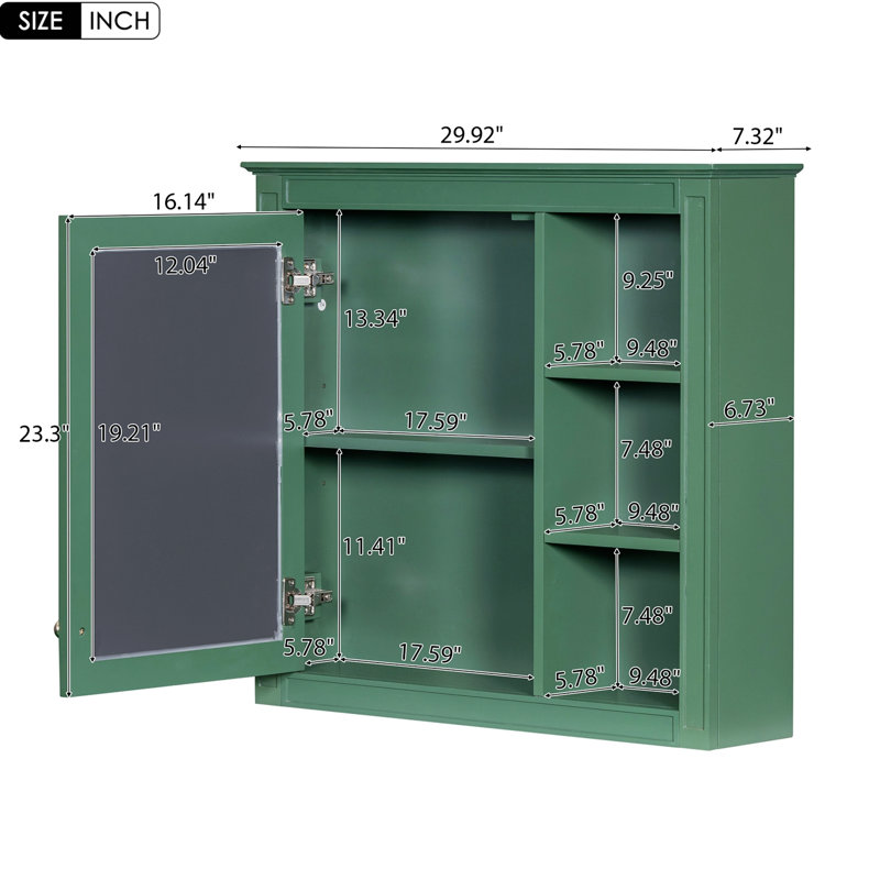 Armoire d'appoint Mekensie, Vert