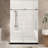 Frameless Shower Door 60 "W X 76" H, 1/4 "(6 Mm) Clear Tempered Glass, Explosion Proof Film, Stainless Steel Handle-121998770