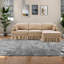Canapé modulaire extensible en chenille, canapé en bois moderne en L pour la maison