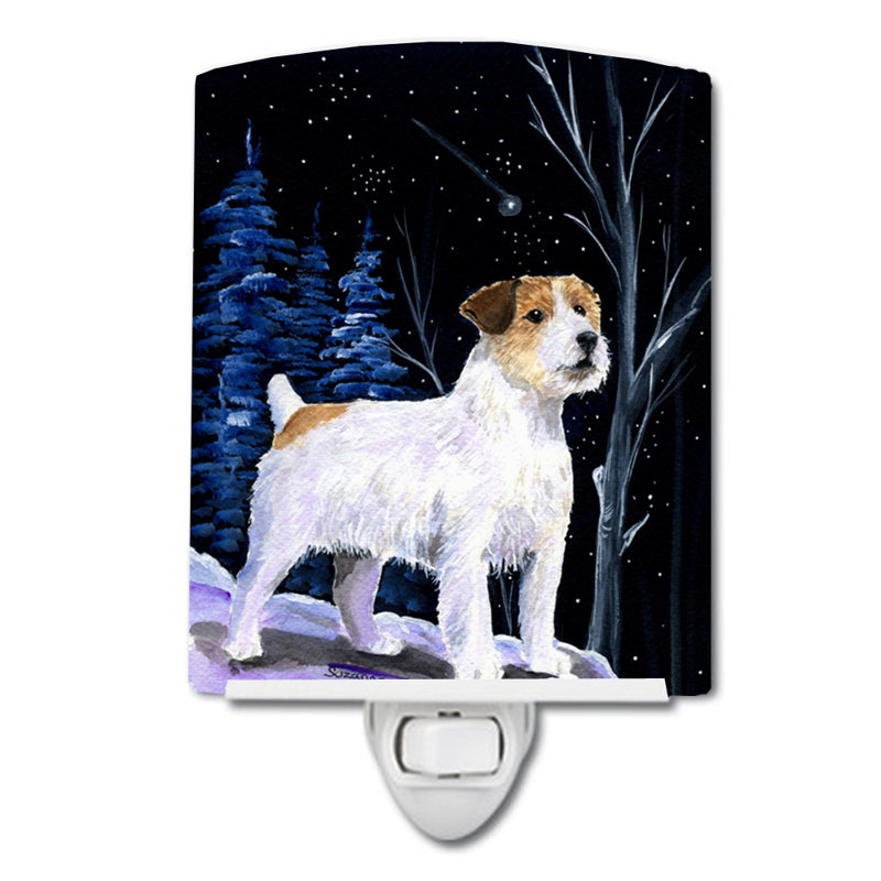 Starry Jack Russell Terrier Ceramic Night Light