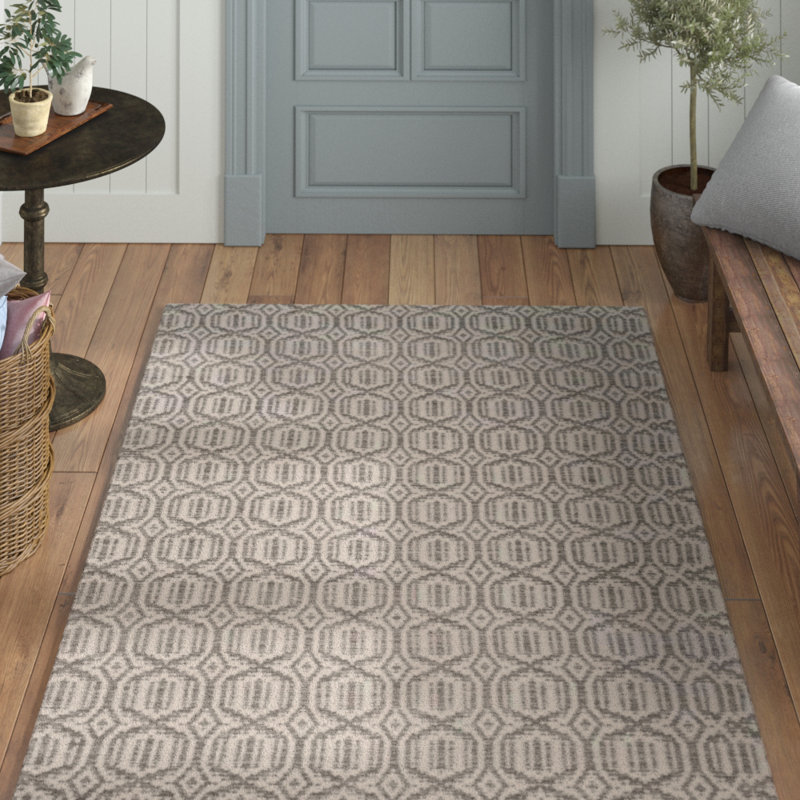 Bester Hand Woven Cotton Geometric Rug, Rectangle 8' x 10'