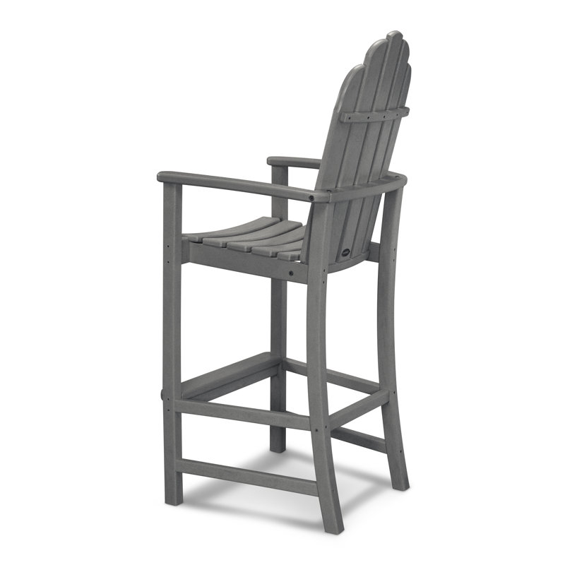 Chaise de bar Adirondack POLYWOOD Classic, Gris ardoise