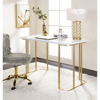 Gold Finish Writing Desk