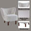 Fauteuil d'appoint en sherpa blanc