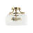 Lusteria 13.8" Modern Gold 3-Light Semi-Flush Mount Ceiling Light