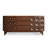 Walnut Mid-Century Solid Wood Embossed Drawe Accent Cabinet