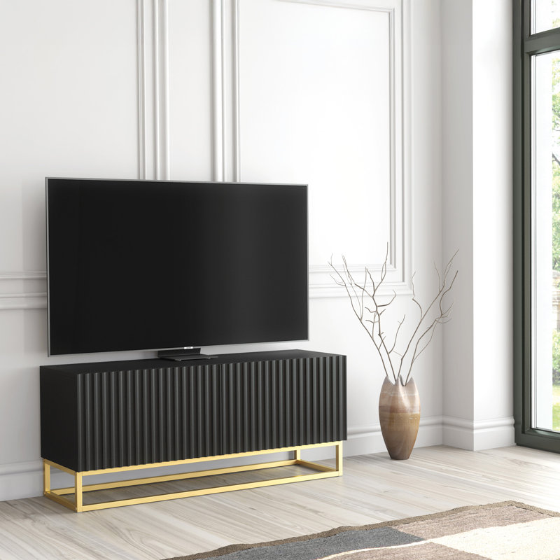 Alazay Unfinished TV Stand for TVs up to 40", Black