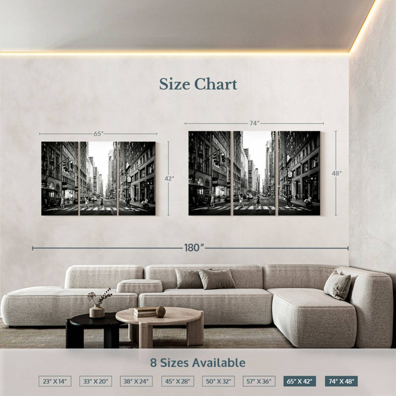  «Madison Avenue», H 42 po x l 65 po