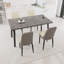 Ensemble de table de salle à manger 5 pièces, table rectangulaire extensible, 4 chaises rembourrées avec pieds en métal-1265780583-1265780581