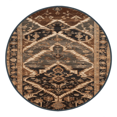 Machine Washable Persian Brown Area Rug