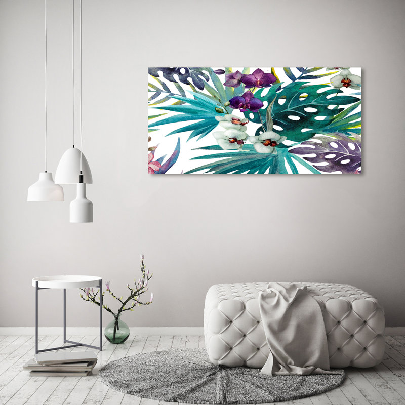 Tropical Flowers - Wrapped Canvas Print