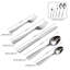Ensemble de couverts 45 pièces en acier inoxydable - Service pour 8 personnes avec couteaux à steak et cuillères de service - 430 couverts en acier inoxydable poli miroir pour les repas de famille, les soupers et les fêtes de fin d'année