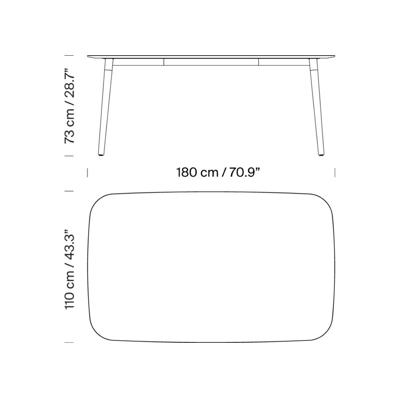 Belloch rectangular table