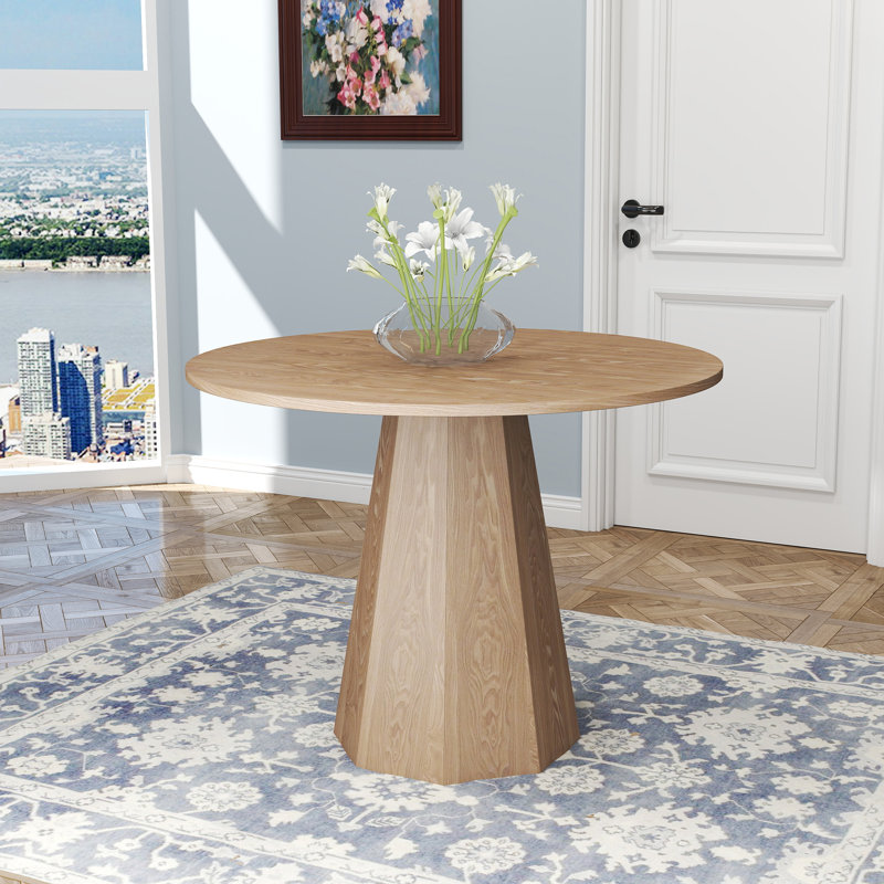5-Piece Dining Set Mid-Century Modern Wooden Table & Upholstered Chair Set For Home, Kitchen, Dining Room, Brown