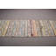 Tapis de couloir rétro vintage en patchwork turc beige pour escalier - Design moderne minimaliste en laine