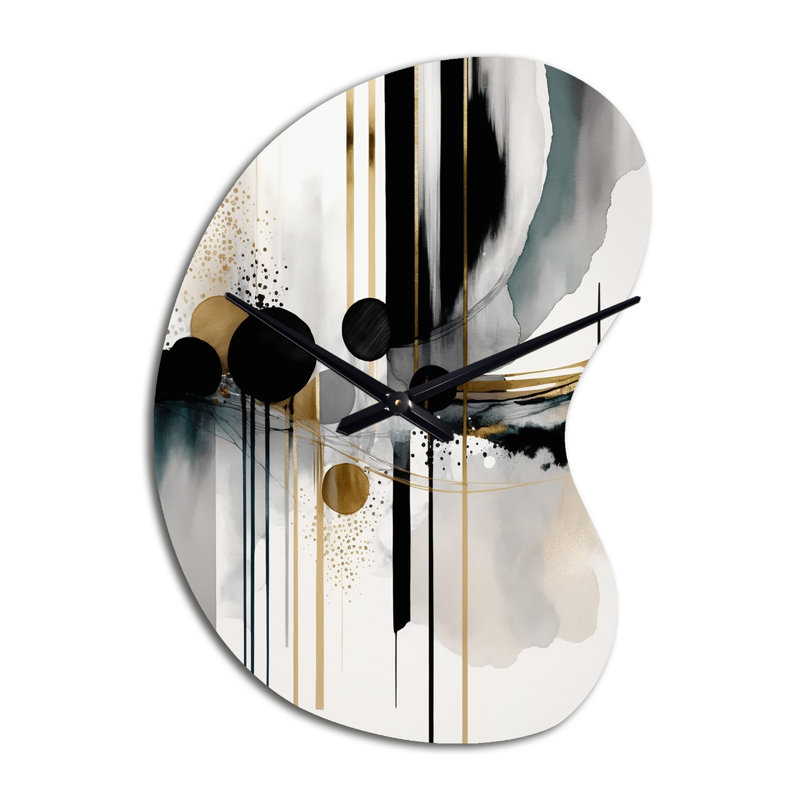 Horloge murale abstraite en forme de V, formes abstraites de Sistina, Petit