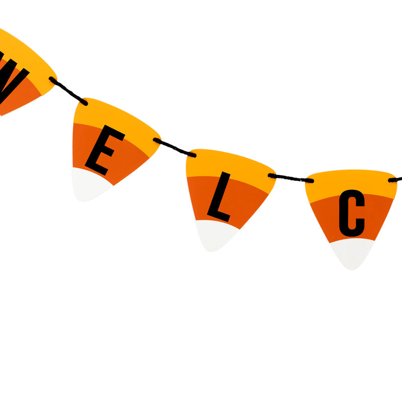 The Holiday Aisle® 31In. Candy Corn Welcome Banner