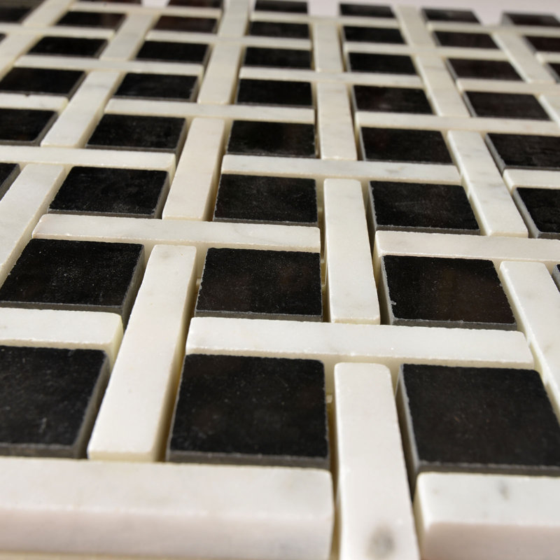 Apartment  Mosaic Pattern Wall & Floor Tile, New York- Carrara White and Black