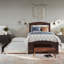 Lit plateforme en bois massif avec pied de lit et gigogne Elliana-1741955603-1741955604
