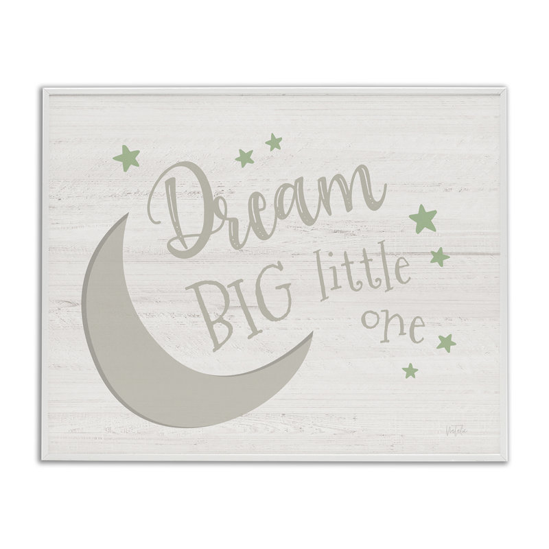 «Dream Big Little One», estampe numérique encadrée par Natalie Carpentieri, Estampe numérique encadrée blanc bord de mer