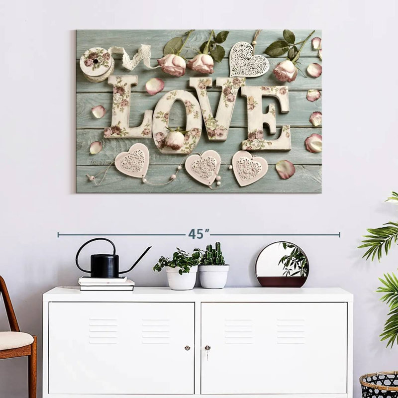Plaque murale Chic Love, H 26 po x l 39 po