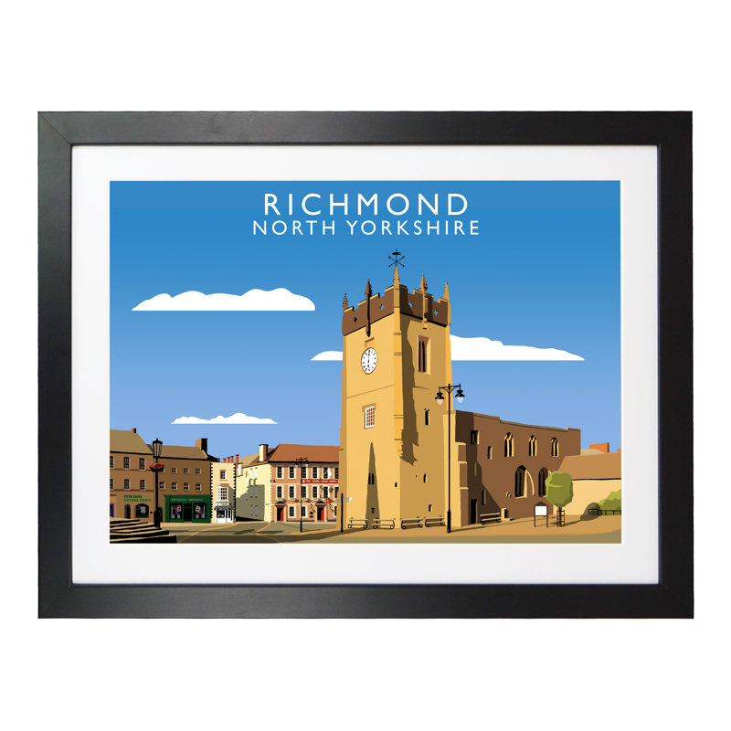 'Richmond 3' 1 Piece Wall Art, 44 cm H x 54 cm W x 2.2 cm D, Black Wood Frame