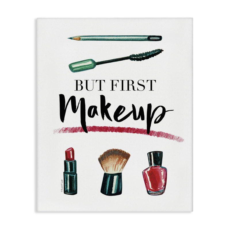 But But maquillage, art mural par Elizabeth Tyndall, H 40 po x l 30 po