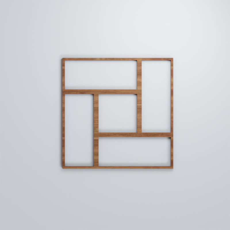 Panneaux muraux décoratifs en bois Sheffield, Noyer, H 7 3/8 po x l 7 3/8 po x P 1/4 po