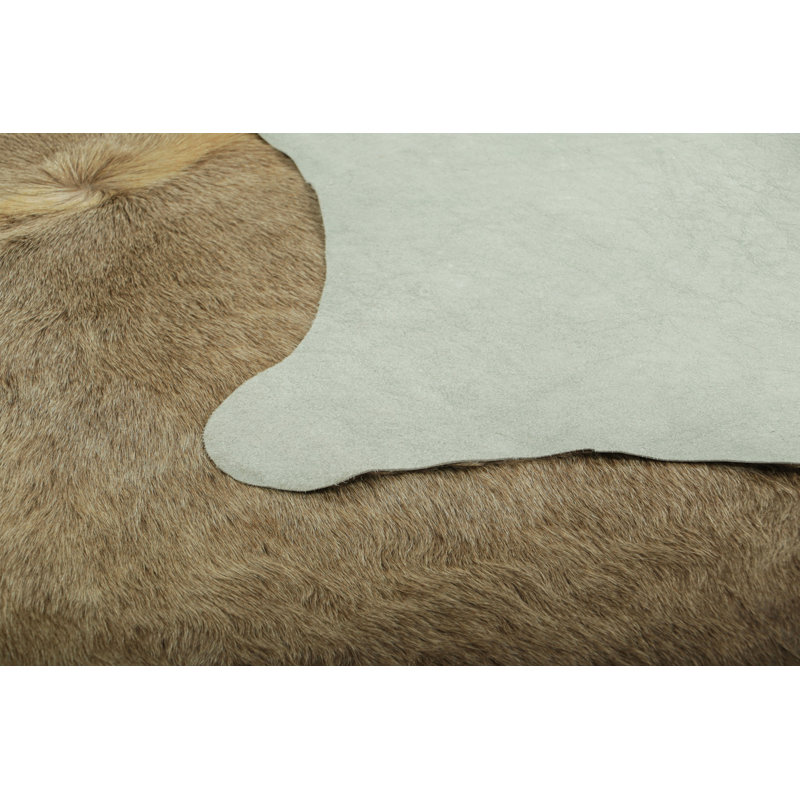 Rug & Kilim’S Extra Large Cowhide Rug In Beige-Brown And Cream Tones