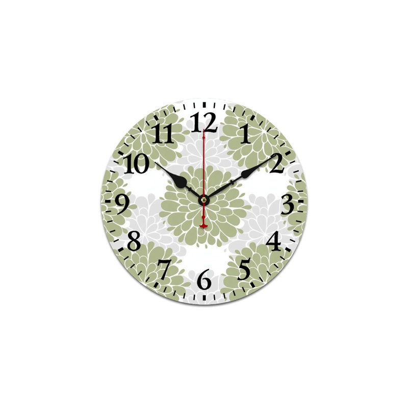 Horloge murale 12 po x 12 po Dahlia
