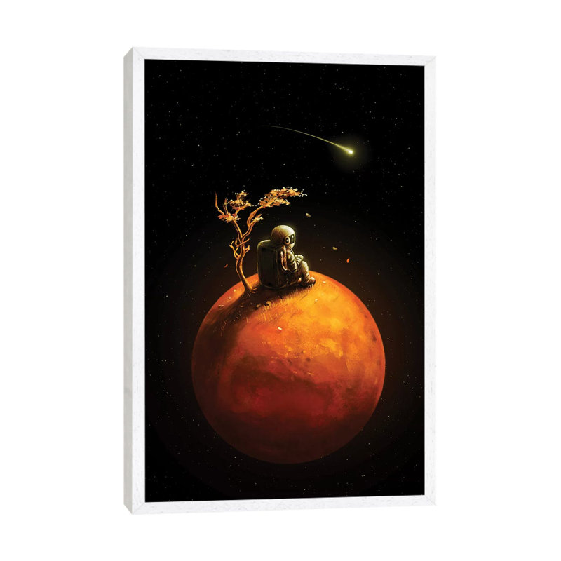 Stranded by Nicebleed - Print on Canvas, White Framed, 101.6cm H x 66.04cm W x 3.81cm D