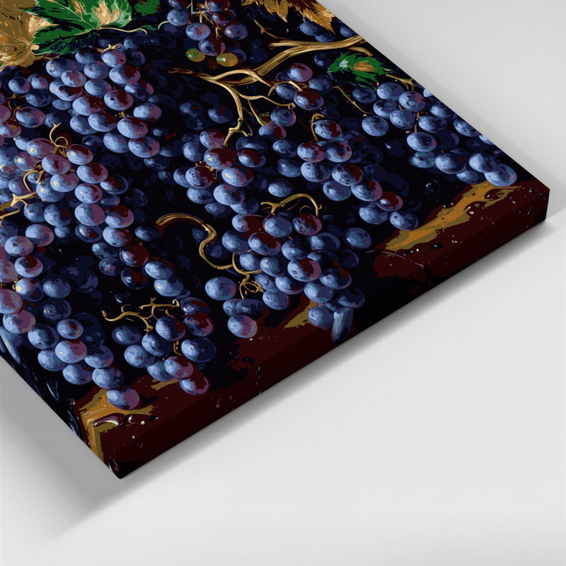 «Fruit Grape Champagne», art mural sur toile, H 20 po x l 30 po