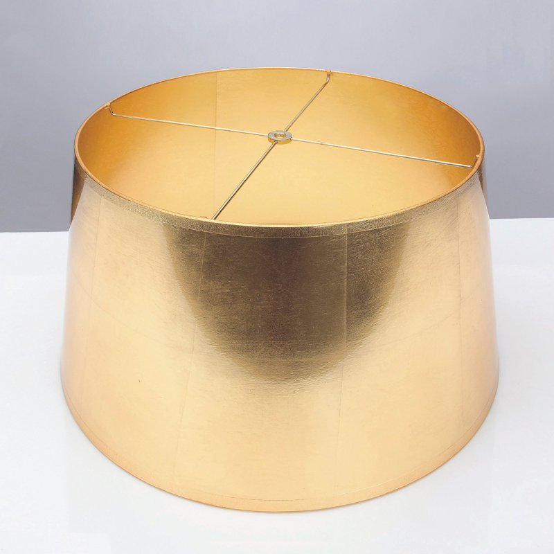 Round Lamp Shade, Gold Foil