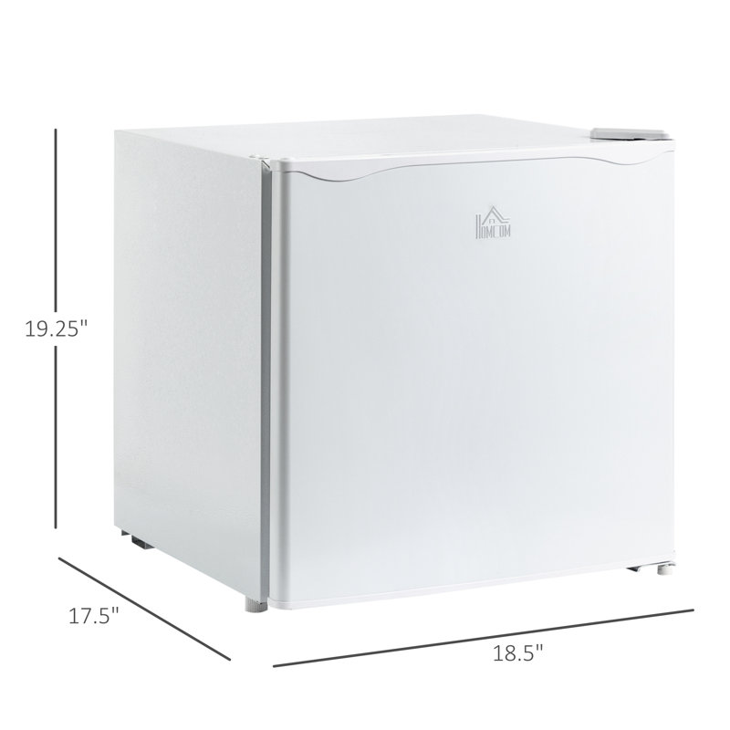 HomCom 1.1 Cubic Feet Countertop Mini Fridge with Freezer, White