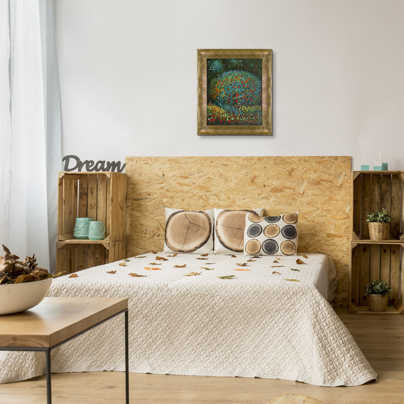 Pommier I, reproduction sur toile, H 31 po x l 27 po x P 2 po, Encadré Sirocco