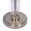 Lampe de table en nickel brossé avec interrupteur marche / arrêt et base en verre transparent