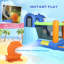 AIYAPLAY Large Inflatable Bouncy Castle for Kids 8 in 1 Sharks Theme Blue