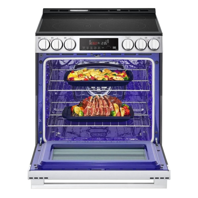 LG 6.3 cu. ft. Smart Electric Slide-In Range with Air Fry & EasyClean, Print Proof® Stainless Steel