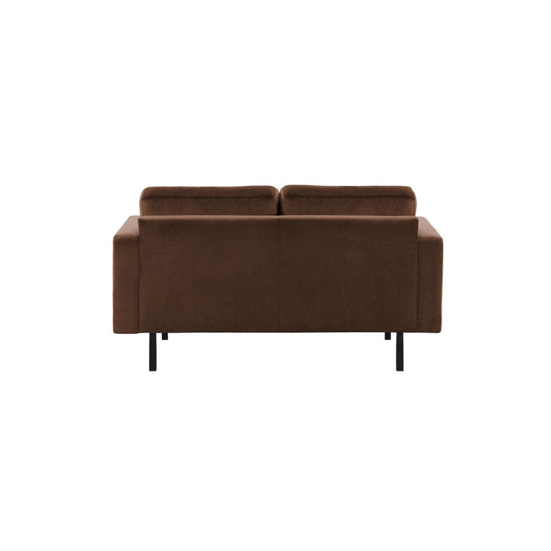 Neilius 2 Seater Velvet Loveseat, Brown