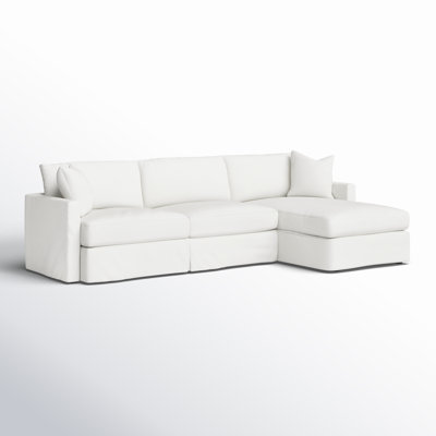 Hartig Upholstered 121 " Cotton and Cotton Blend L-Shaped Sofa & Chaise