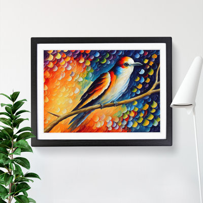 Delightful Bird Abstract - Single Picture Frame Painting