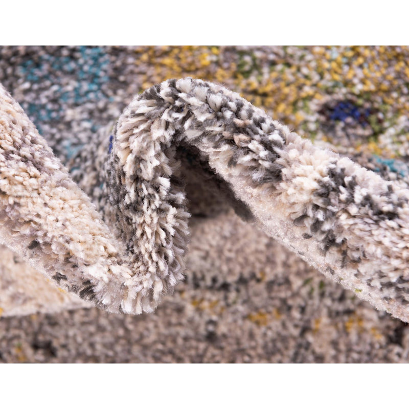 Keimar Washable Abstract Indoor Rug, Runner 2'7" x 10'