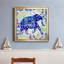 Painted Elephant I - Single Picture Frame Print on Canvas-608763009-608763068